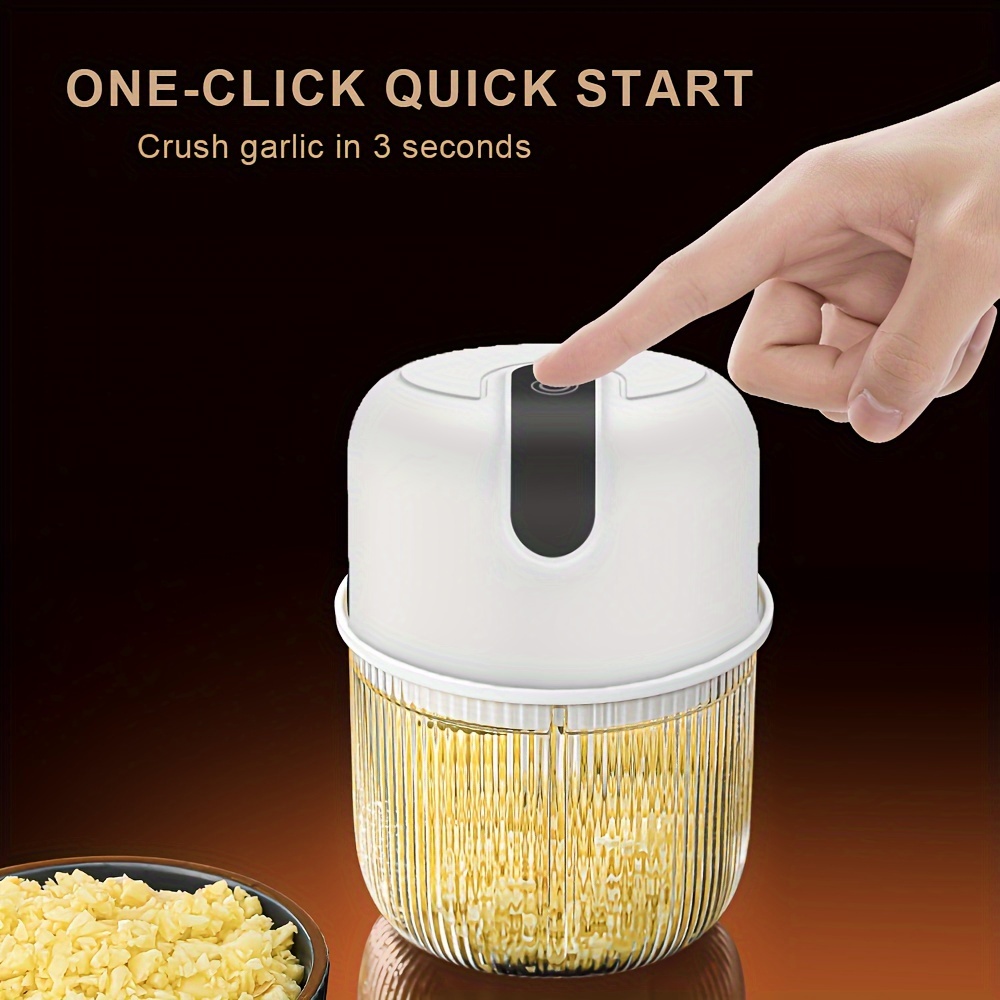 Electric Mini Garlic Chopper, 304 Stainless Steel Contact Food Grade  Material, Usb Rechargeable Portable Electric Food Chopper,wireless Small Food  Processor For Chopping Garlic, Ginger, Chili, Minced Meat, Onion, Etc  Kitchen Tools 