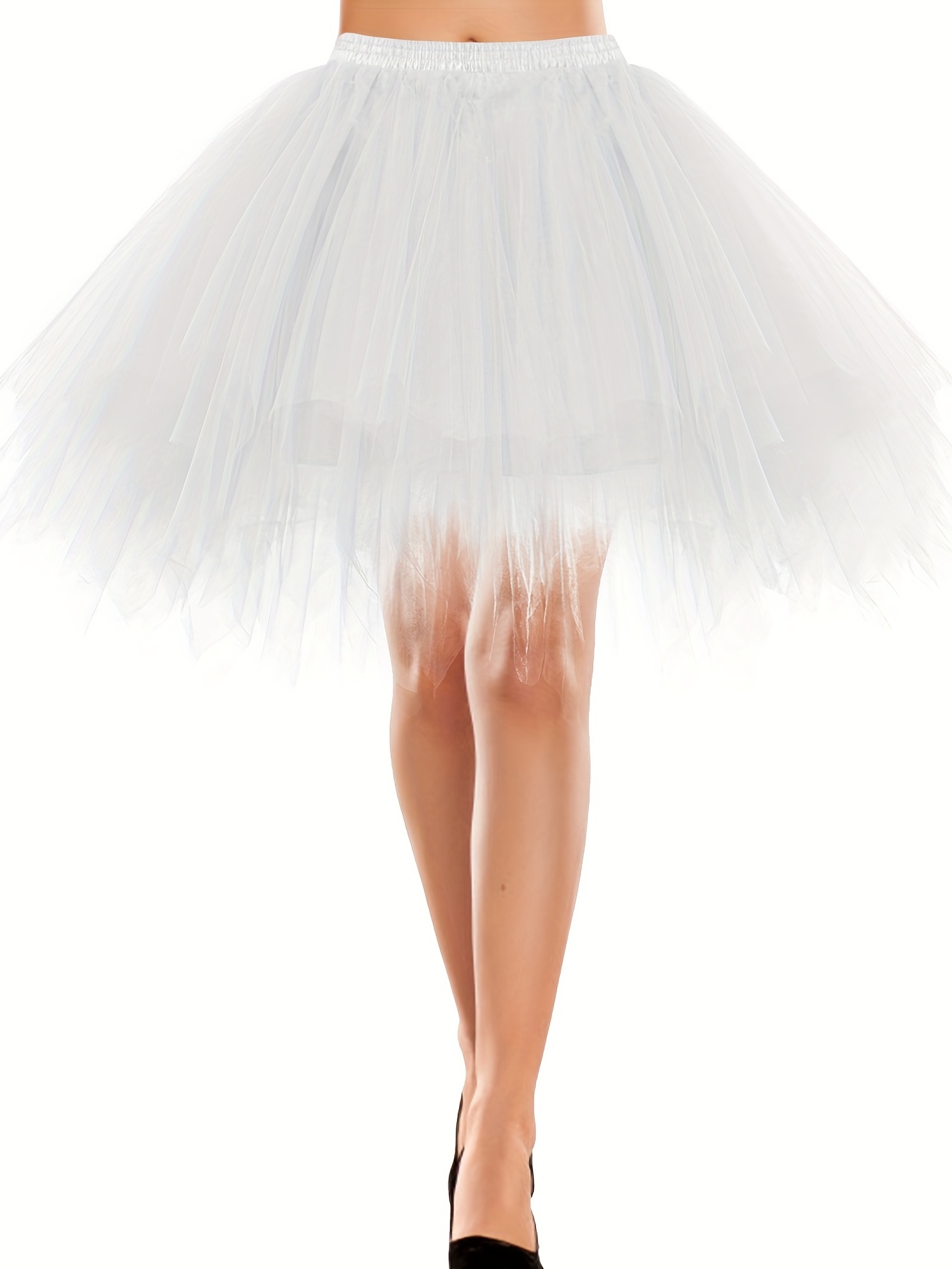 White tulle outlet overlay skirt