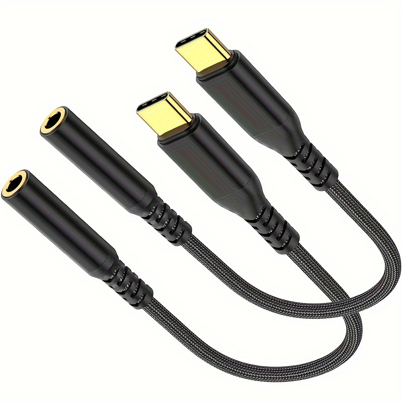 KOOPAO 3.5mm Headphone Jack Splitter, Auxiliary Audio Splitter, 1 Male to 2  Female Jacks, Compatible with Most Devices