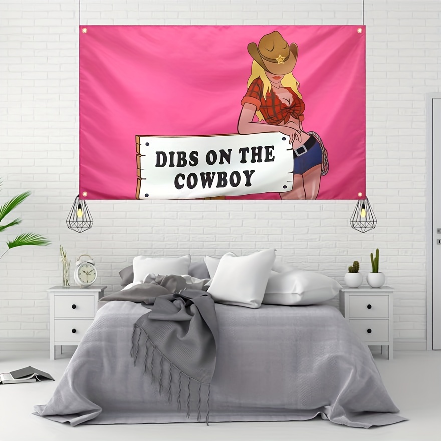 Dibs Cowboy Flag Funny College Dorm Flags Girls Cool - Temu Canada