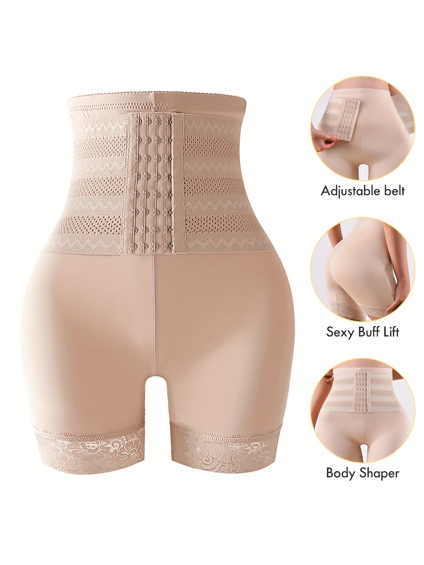 Lace Trim Shaping Panties Tummy Control Butt Lifting Panties - Temu Canada