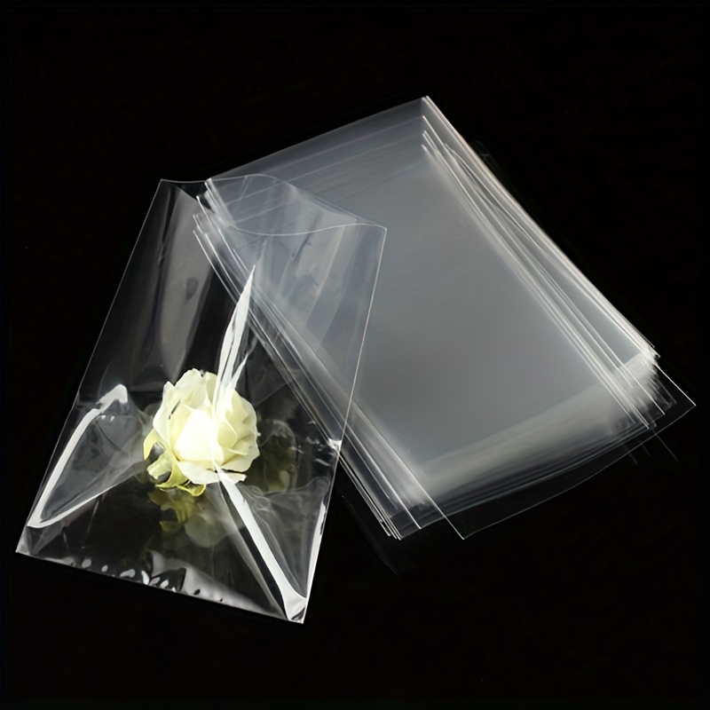 50 bolsas planas transparentes de celofán de 18 x 30 pulgadas para envolver  regalos, panadería, galletas, dulces, postres, cestas de regalo, regalos