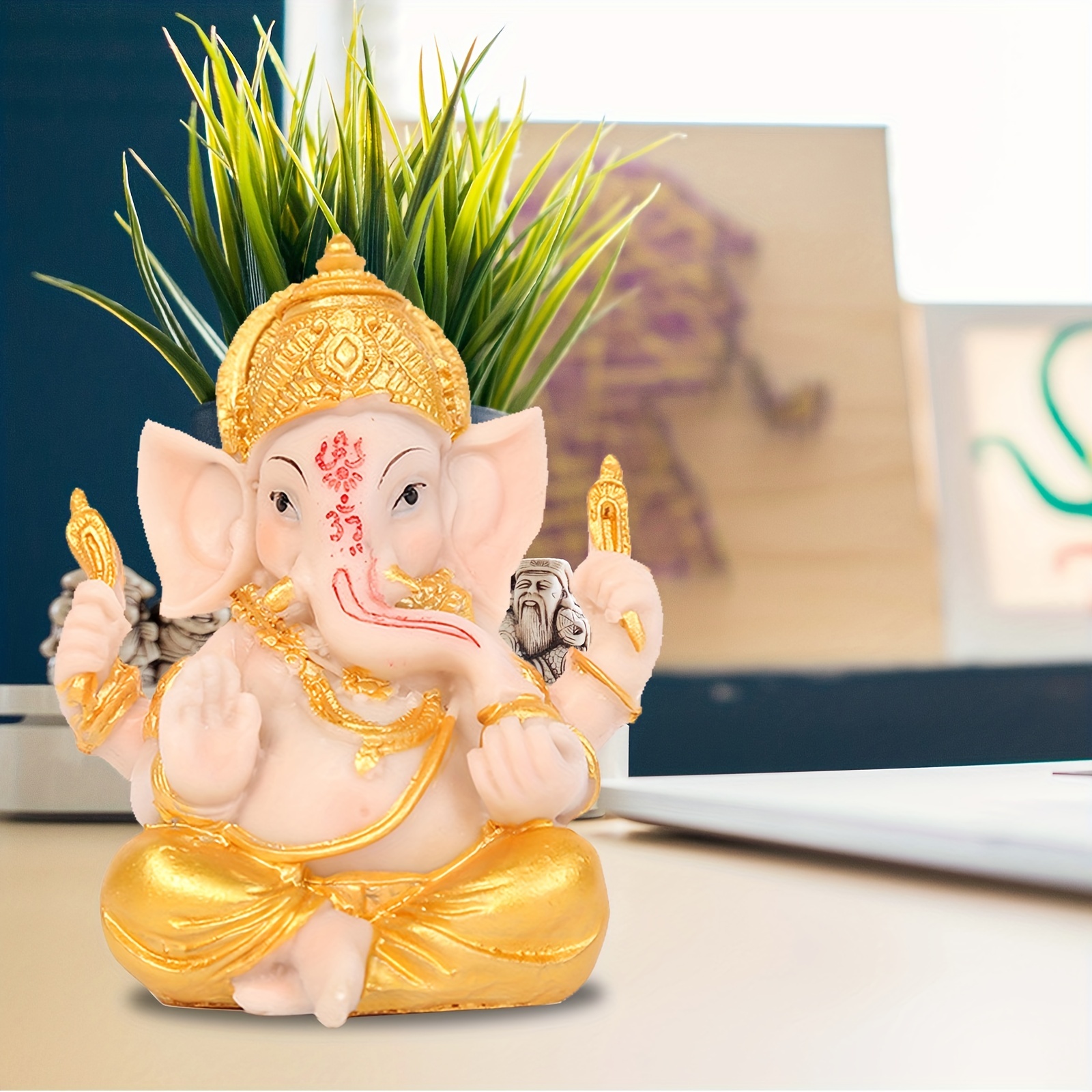 Statue De Décoration De Tableau De Bord De Voiture Ganesh Avec