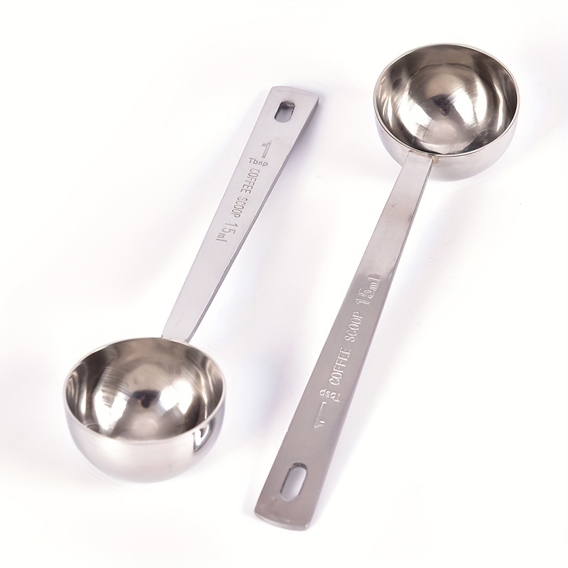 Coffee Measuring Spoon Tablespoon Stainless Steel Scoop Coffee Tea Baking  .'.