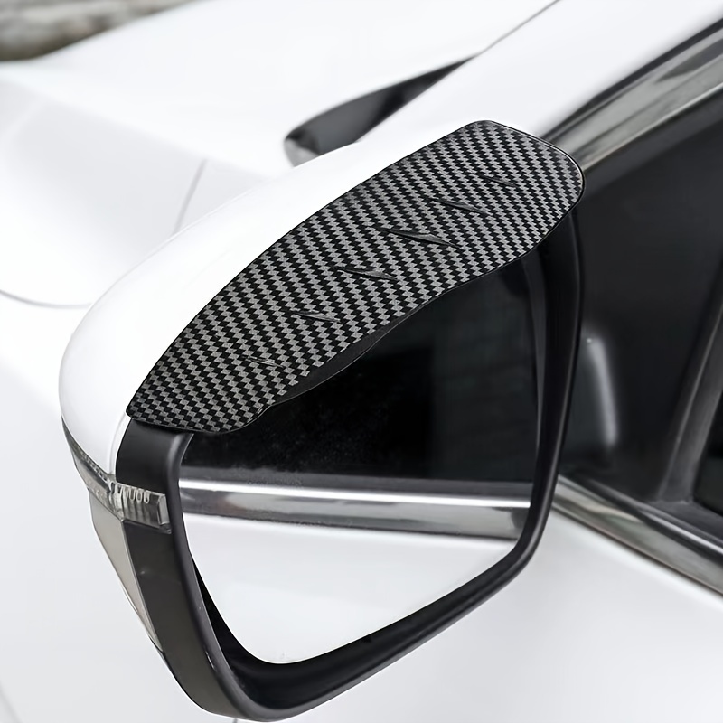 2 Stück Auto Rückspiegel Regen Augenbrauen Kohle faser Muster Auto  Universal Regenschutz Regenschutz Umkehr spiegel Regenschutz