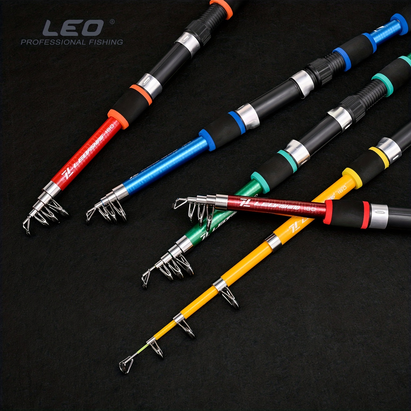 Leo Portable Fishing Rod and Reel Combo Telescopic Fishing Rod