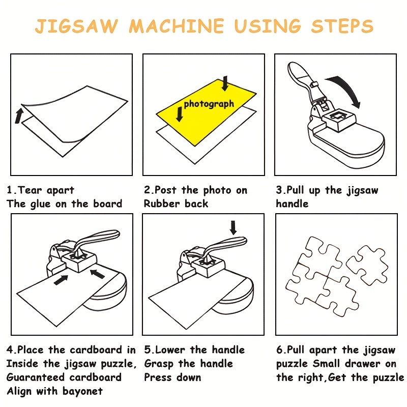 Creative Jigsaw Puzzle Making Machine Picture Photo Cutter Puzzle Maker  with 10 Adhesive Board Children's DIY Handmade Toy