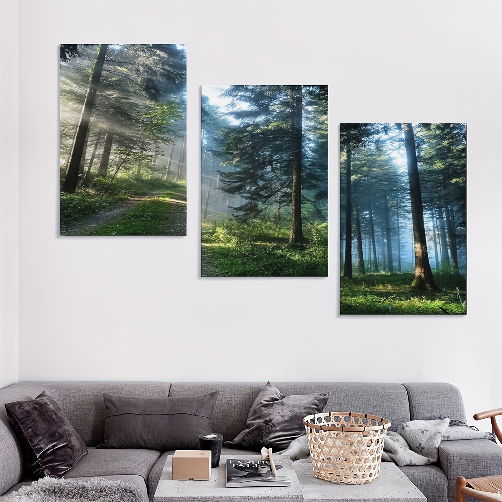 Forest Canvas Wall Art Living Room Wall Decor Large Nature