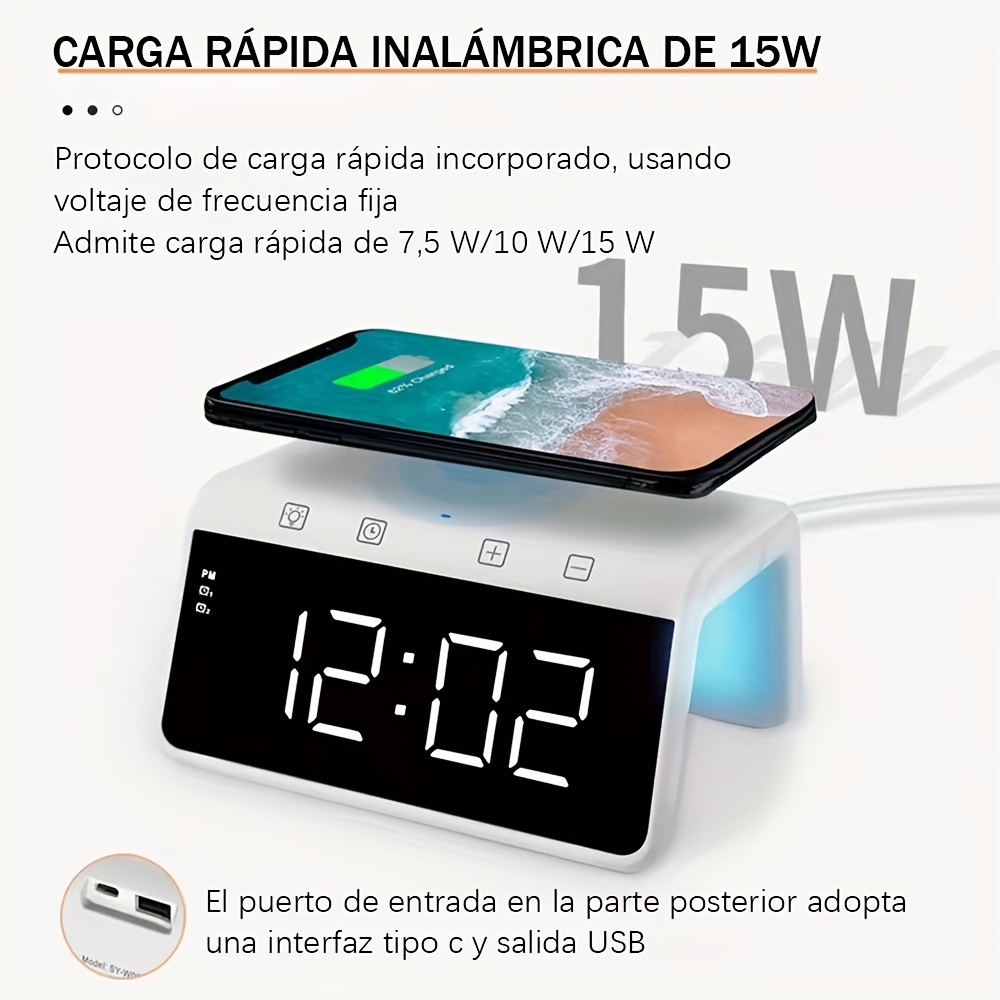 1 Pieza Reloj Despertador Luz Inteligente Amanecer Luz - Temu Chile