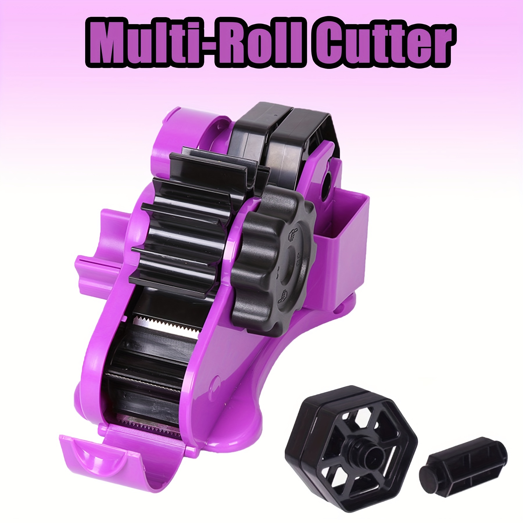 Multifunctional Tape Holder Tape Cutter Purple Large Roller - Temu