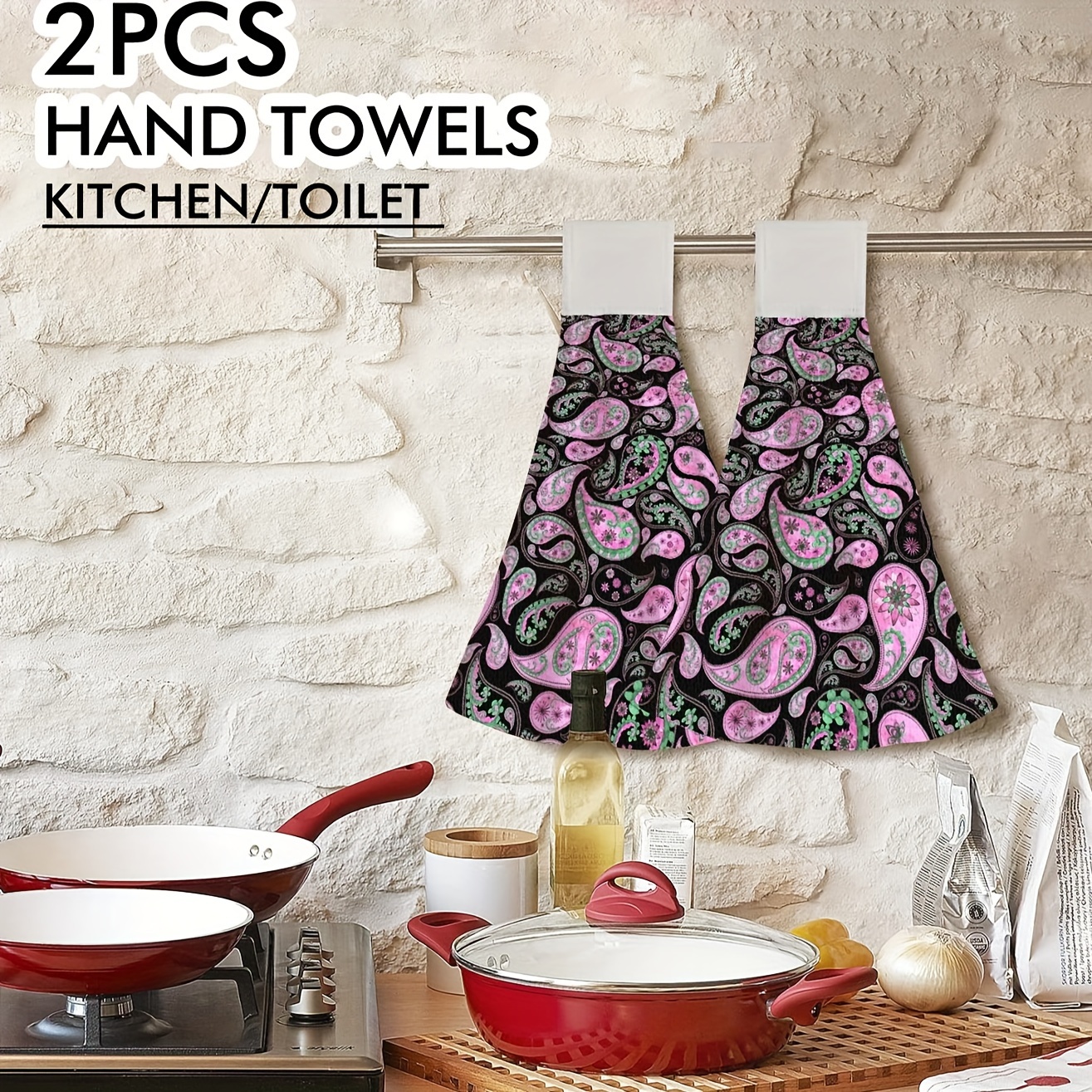 Kitchen Hand Towels, Hanging Towel For Wiping Hands, Highly