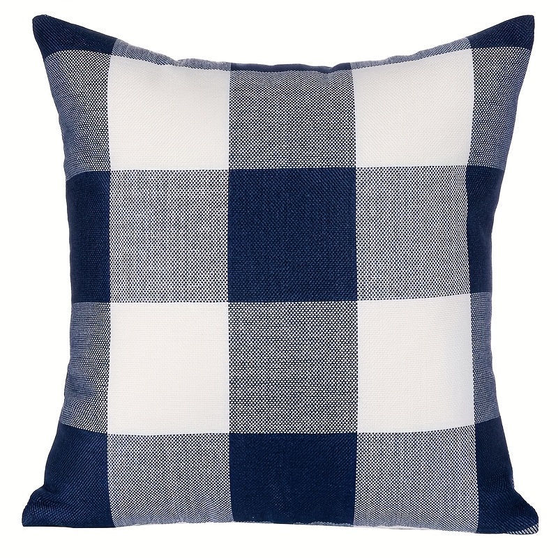 Navy plaid pillow discount covers