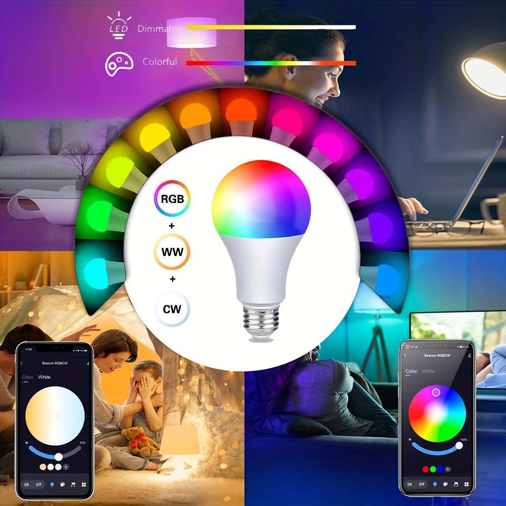 Smart Bulb Smart Light Bulbs No Es Compatible Con Alexa (a - Temu