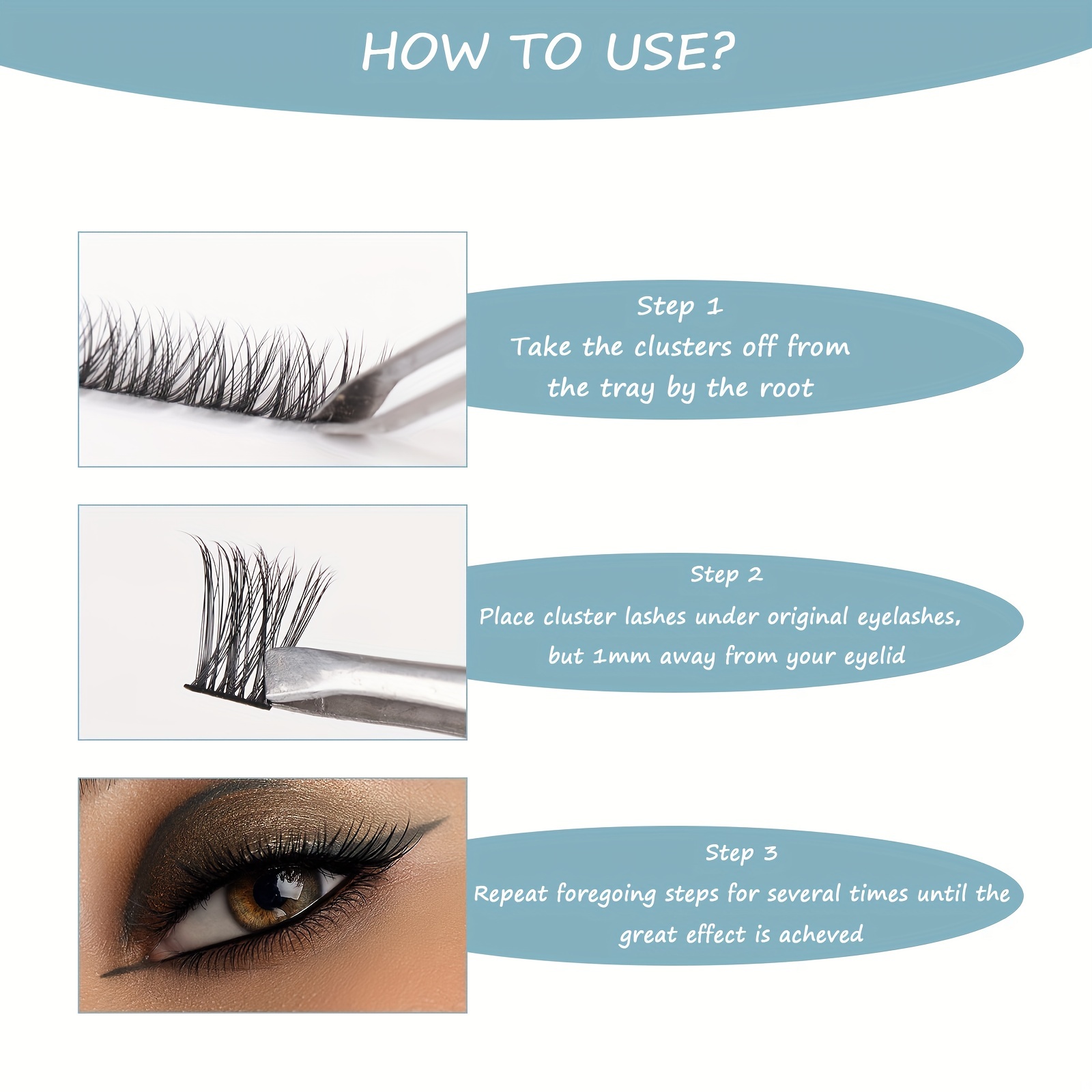 72 Lash Clusters Mega Volume C D Curl DIY Extensions