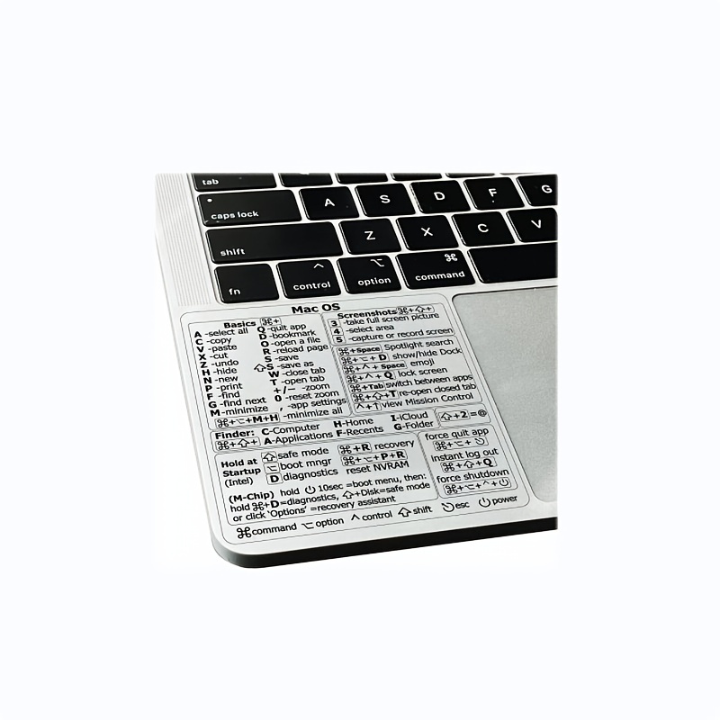 Conception pour autocollant de raccourci clavier système Mac OS pour  2022-2008 (13-16 »)