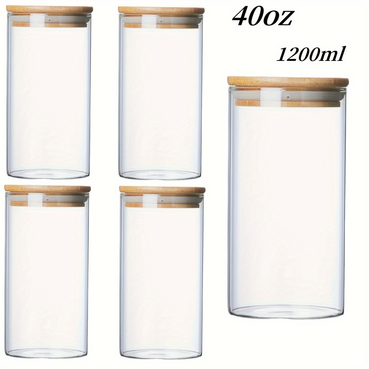 Tzerotone Contenedores de vidrio para harina y azúcar, juego de 3  recipientes grandes de vidrio para harina con tapas herméticas, recipientes  de