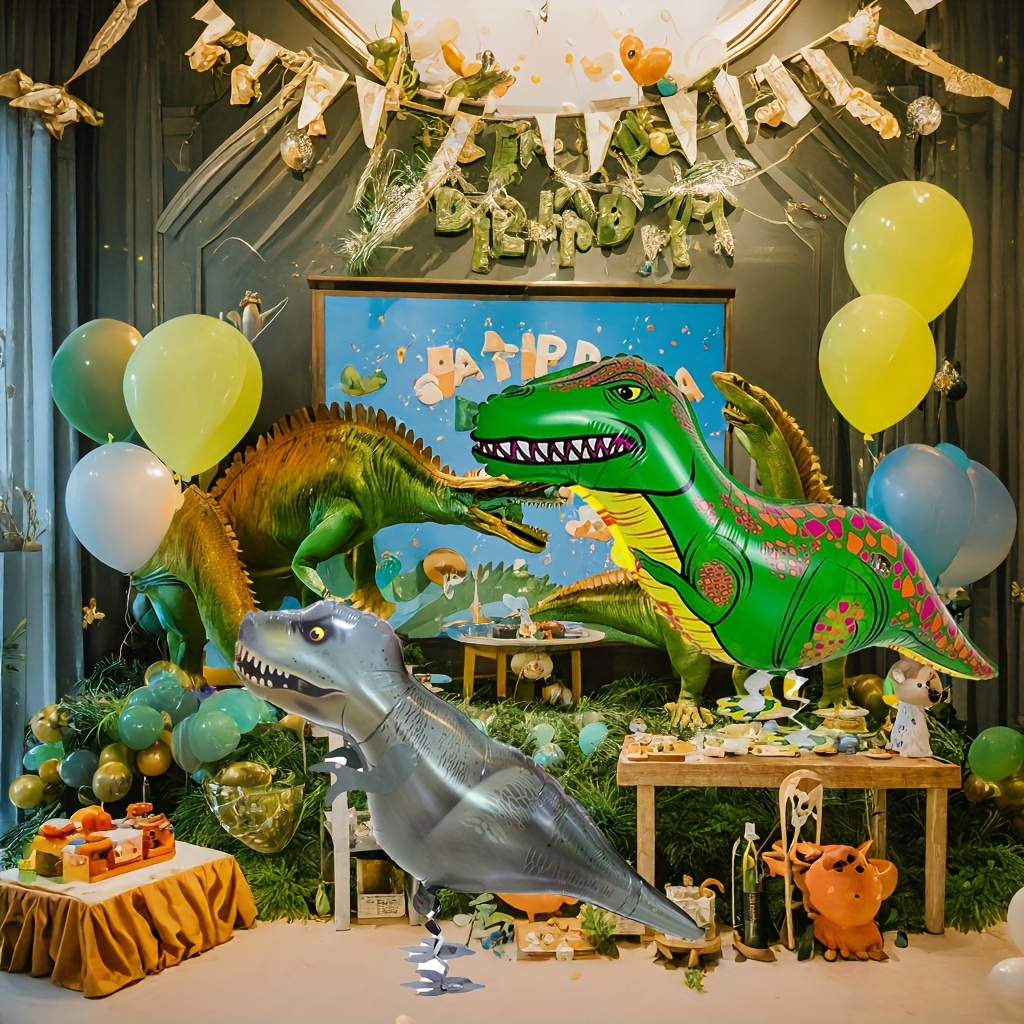1 Pièce, Ballon En Aluminium De Château De Nuage De Dinosaure, Décorations  De Fête D'anniversaire