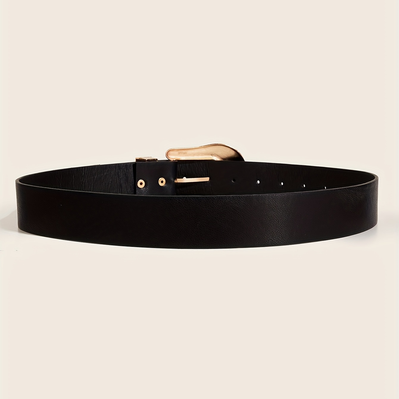 Engraved Buckle Belt Western Solid Black Casual Belt Vintage - Temu