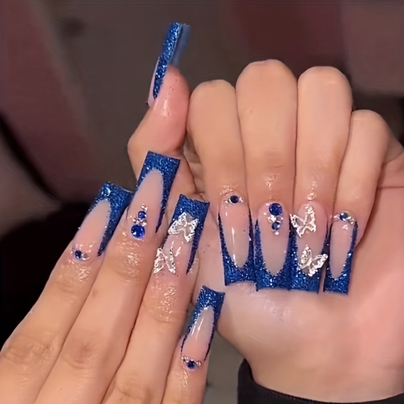 33 Blue Acrylic Nails You'll Love in 2024 - Zohna