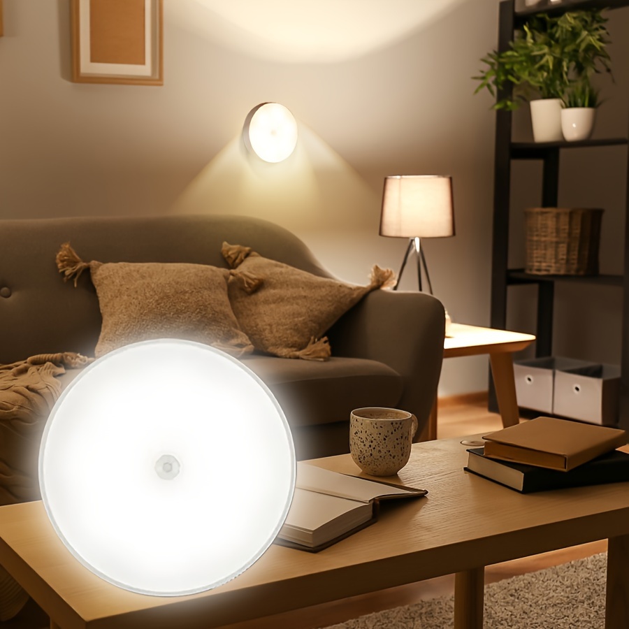 Luz LED Lámpara de Noche con Sensor de Movimiento Recargable para Cocina,  Baño, Cuarto, Etc