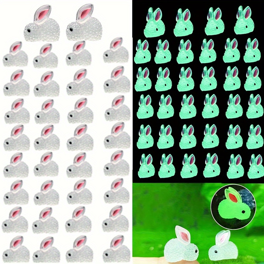 10 Stück/50 Stück Mini harz kaninchen Mini hasen figuren - Temu Germany