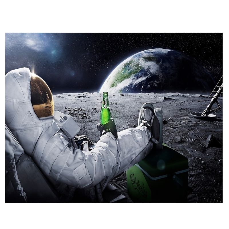 astronaut with beer