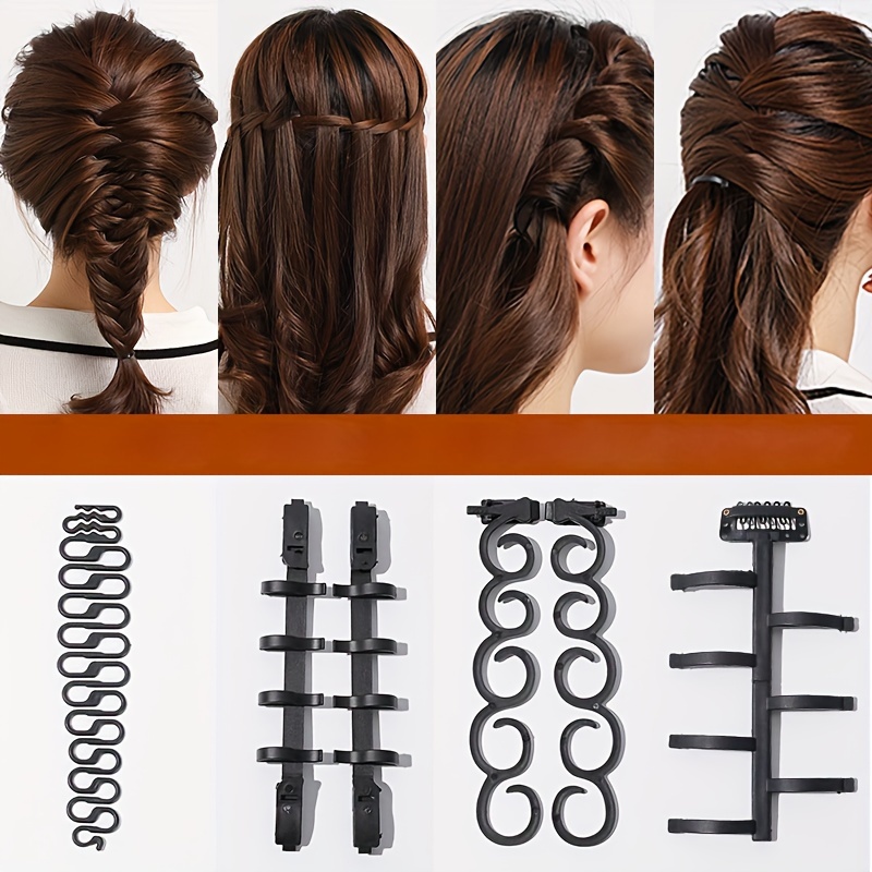 Chignon de cheveux Maker, motif Coiffure outils et accessoires DIY  Accessoires Cheveux Femme modelage Outil Kit Hairdress kit Ensemble magie  simples