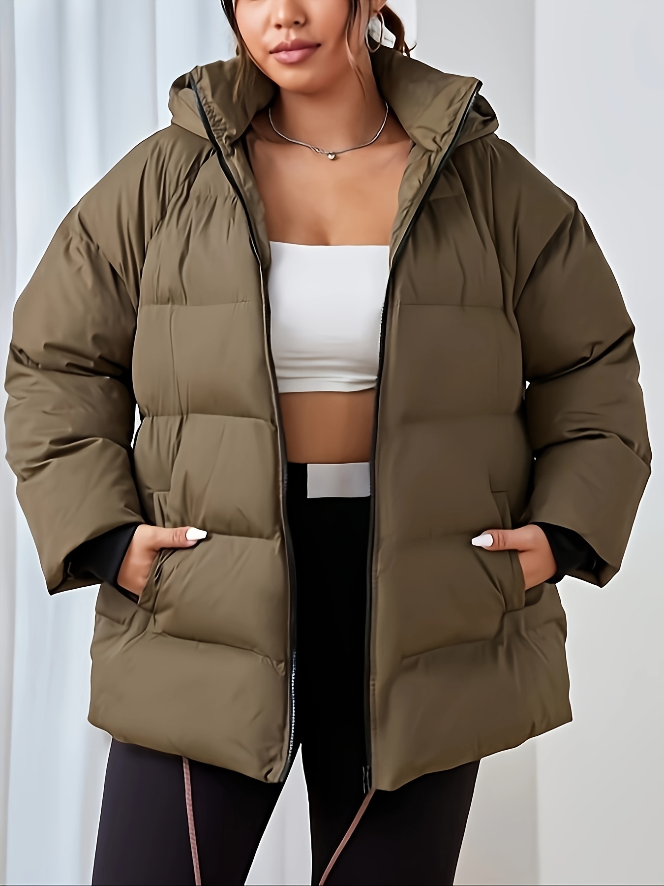 Casual long sleeve plus size coats on sale