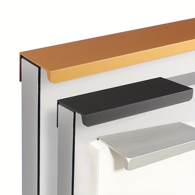 15Pcs 8.8 inch Square Matte Black Cabinet Handles Modern Kitchen Cupboard  Pulls
