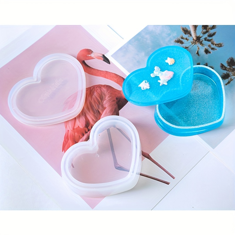  Box Resin Molds, Jewelry Box Molds with Heart Shape