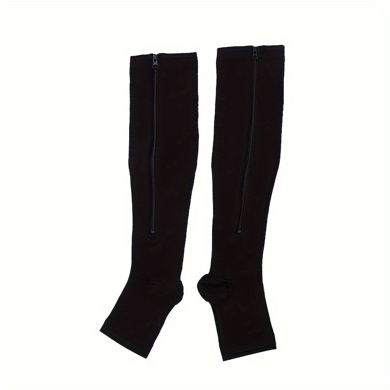 Zipper Compression Socks Women Men Open Toe Socks - Temu