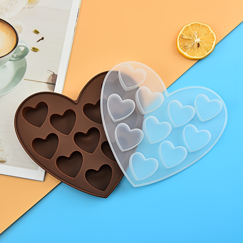 Silicone Mini Heart 55-Cavity Molds for Baking, Heart Shape Ice Cube Candy  Chocolate Mold, Valentine Candy Molds for Making Gummy, Candy, Chocolate
