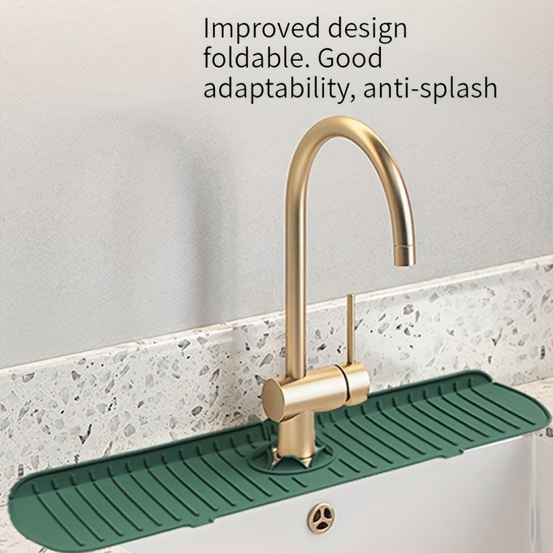 Faucet Absorbent Mat Silicon Kitchen Sink Splash Guard Drain Pad Water  Splash Catcher Mats Countertop Protector Kitchen Gadgets 