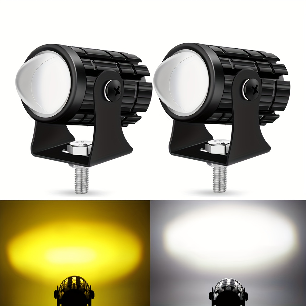 Biqing 2PCS 90W Moto Phare Projecteurs avec Interrupteur étanche,Universal  12V/24V Phare LED Moto Phare Lumière Auxiliaire pour Moto et Voiture Feux  de Travail Lampe LED Projecteur Spot : : Auto et Moto