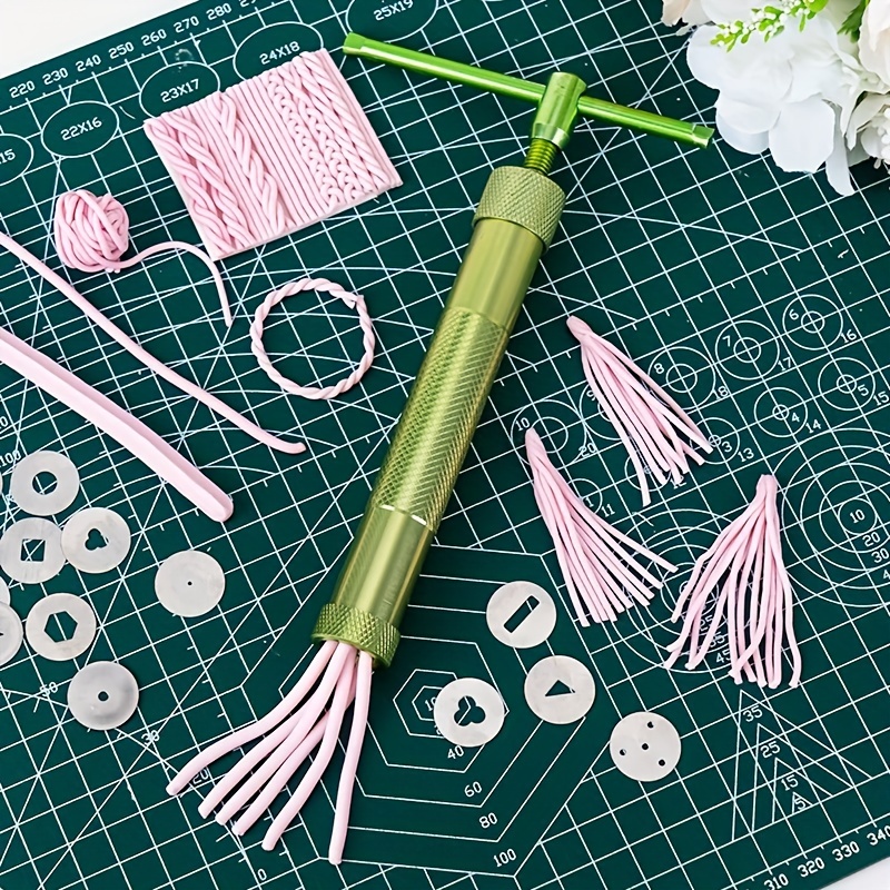 Stainless Steel Clay Extruder Sugar Paste Extruder Cake Fondant Decorating  Tool Set Ceramics & Pottery Clay Extruders Mixers & Presses (Green)