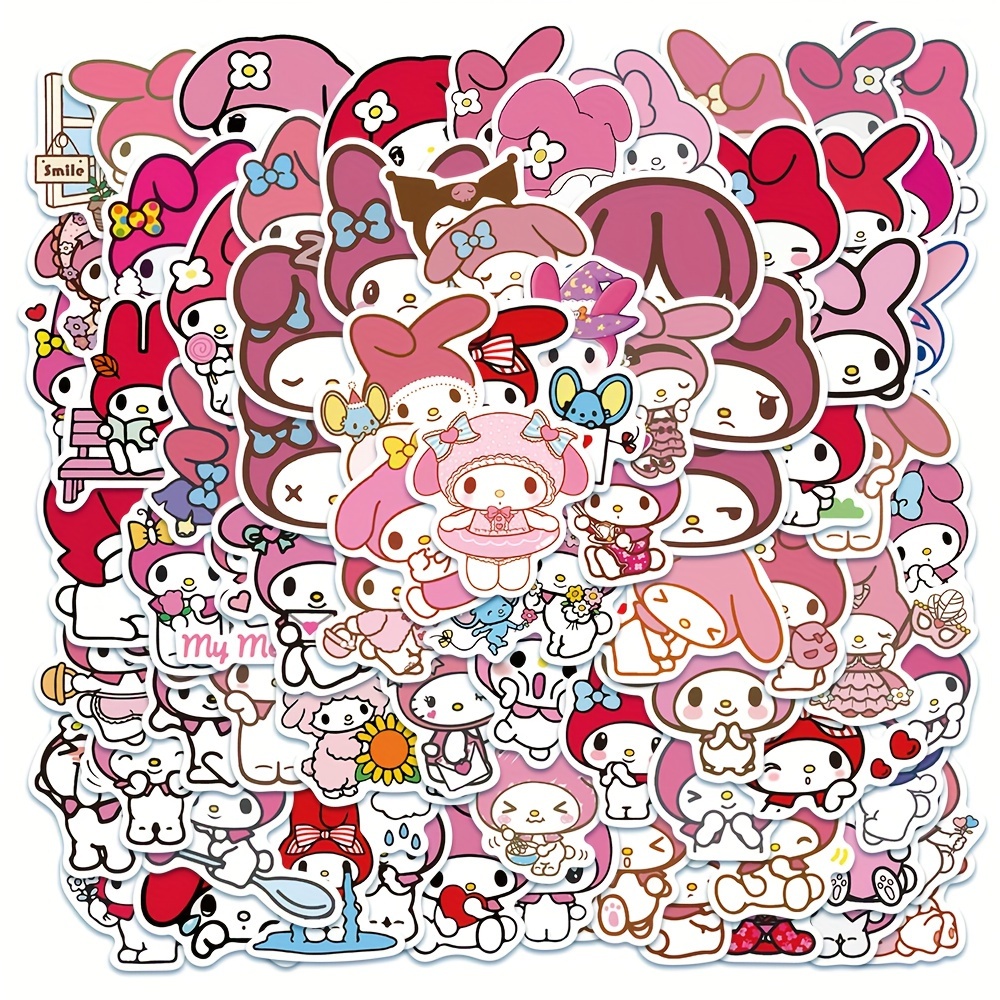 Cute Kuromi Cinnamoroll Melody Hello Kitty Sticker - Temu