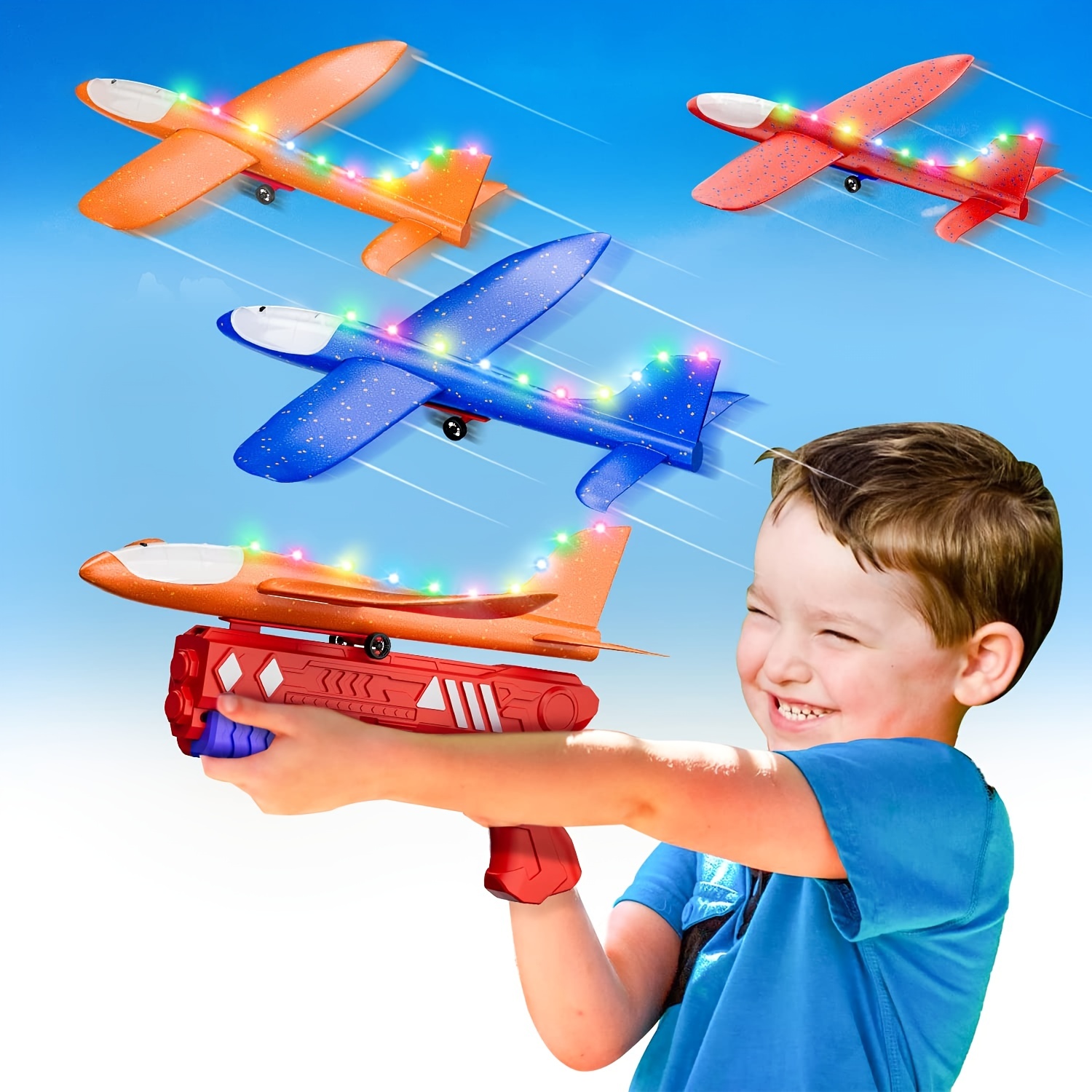 4 Pack Airplane Toys with Launcher – Best Kids Toys for 3-12 Year Old Boys and Girls