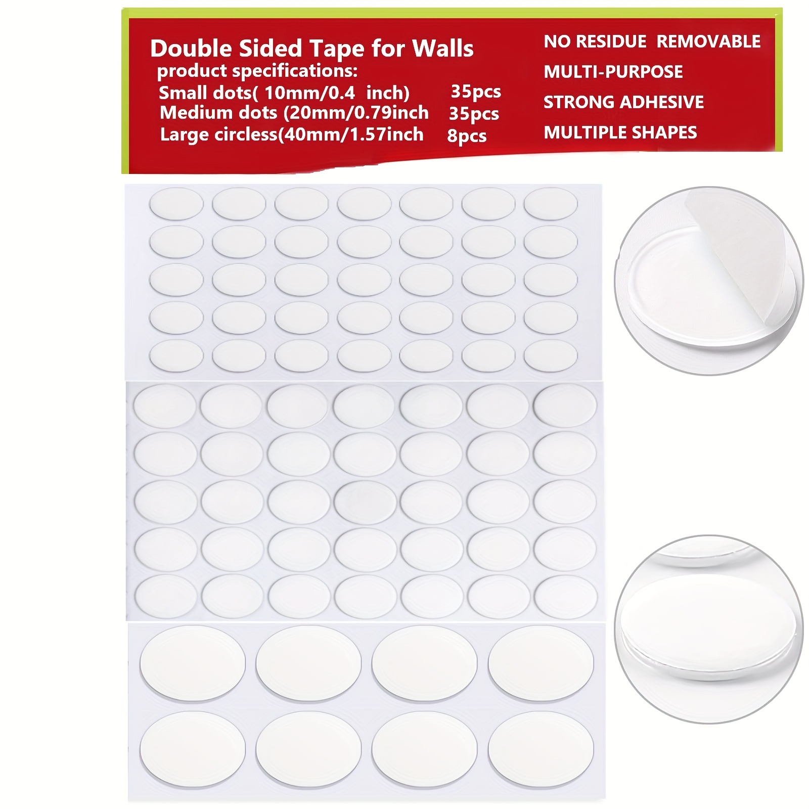 Clear Sticky Tack Poster Putty Museum Putty Gel Glue Dots Double Sided Mounting