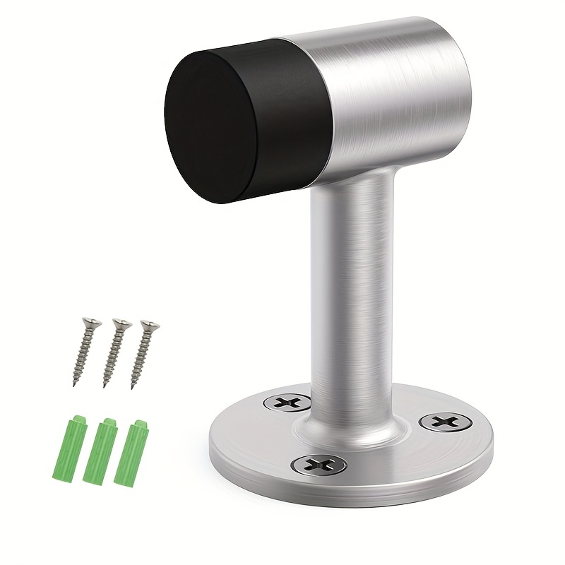 Door Stopper Cylindrical Floor Mount Door Stop,Brushed Door Stoppers With  Rubber Door Stops Modern Wall