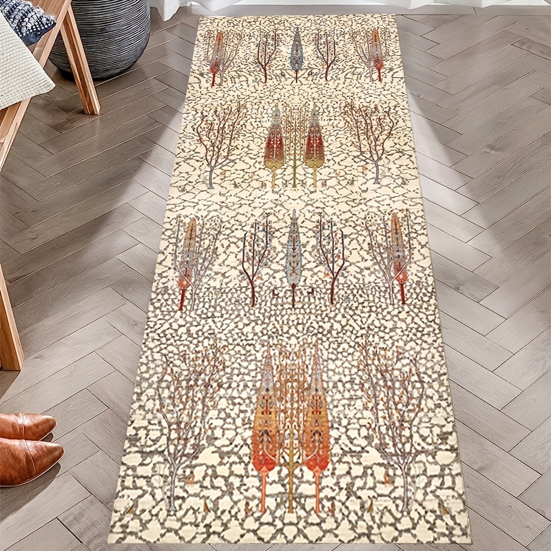 Abstract Runner Rug Non-slip Washable Soft Carpet for Kitchen Bathroom Hallway