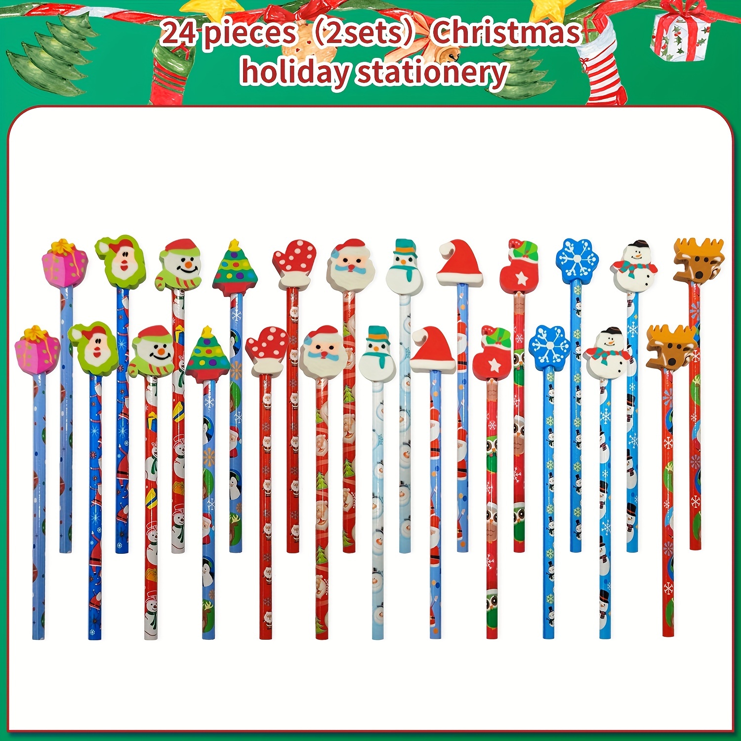 Erasers for Kids Bulk, 300 Pieces Assortment Cute Mini Erasers Novelty  Pencil Erasers, Fun Santa Snowman Snowflake Erasers for Xmas Party Favors,  Gift Filling, School Classroom Rewards –  – Toys and