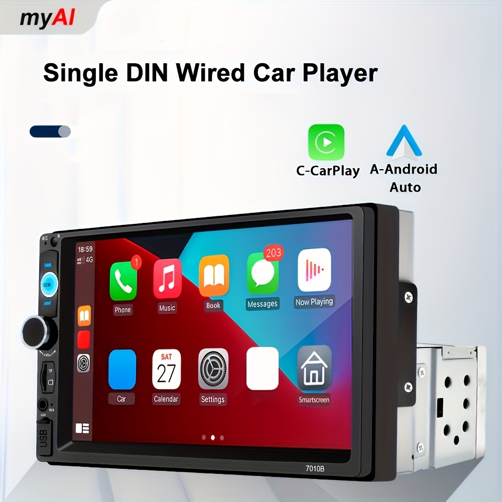 Double Din Car Stereo Android Car Radio Hd Screen Wireless - Temu
