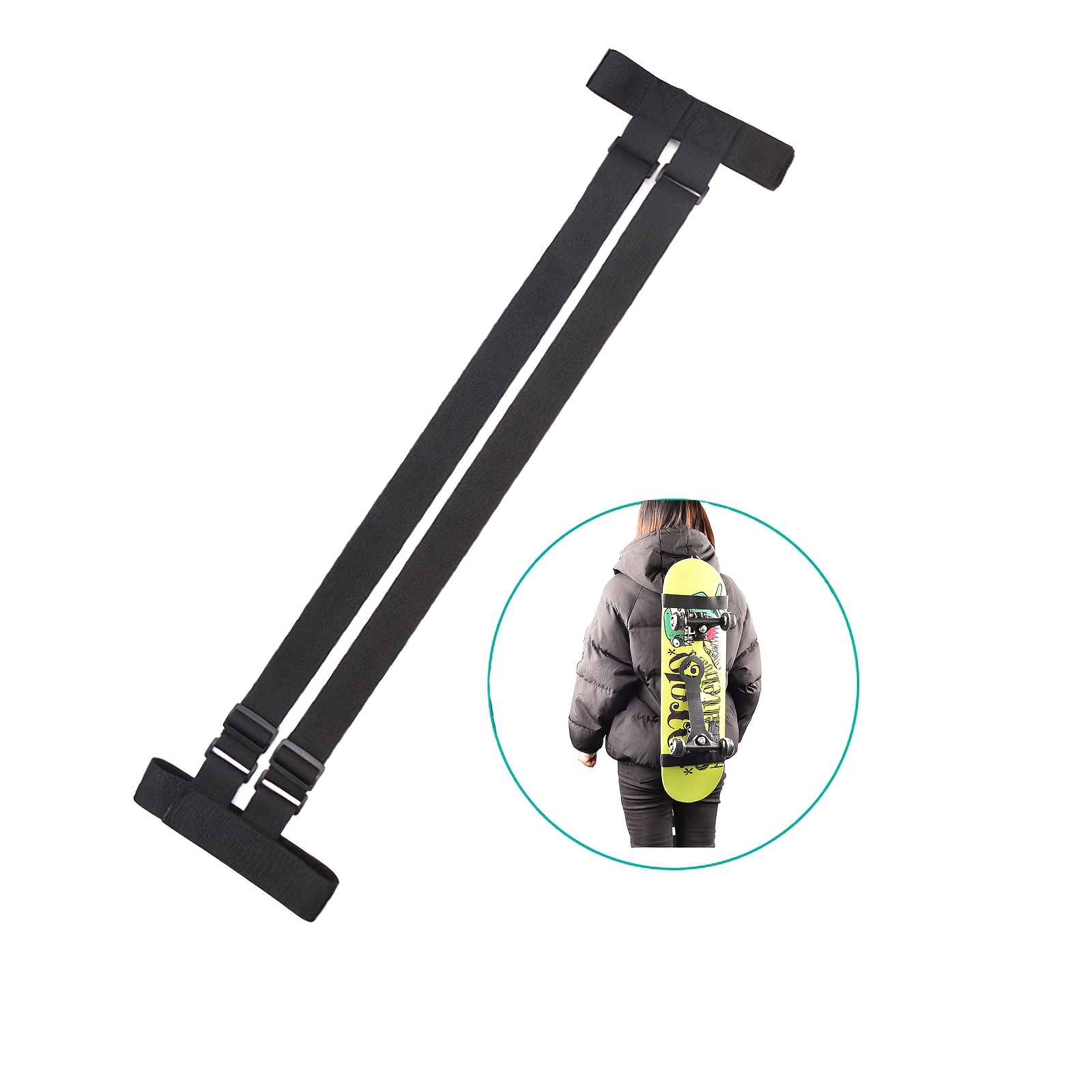 Adjustable Ski Carrier Straps and Backpack Belts with Kids Ski Pole Accessories