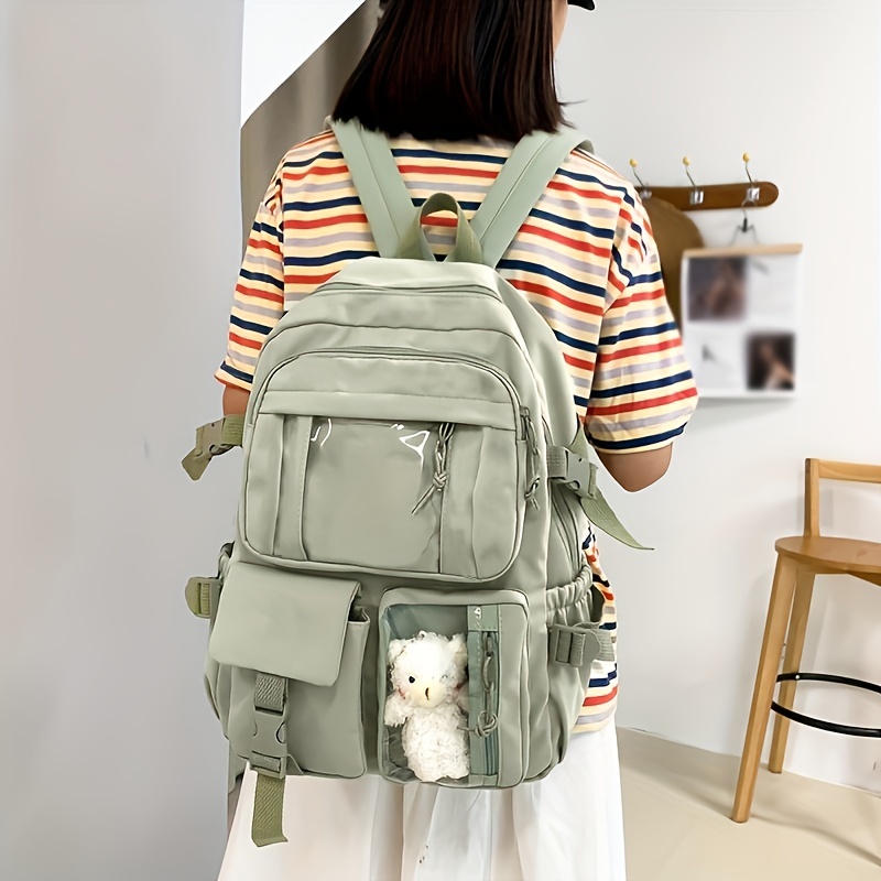 NEW Korean Style Backpack Women Solid Colors School Bags for