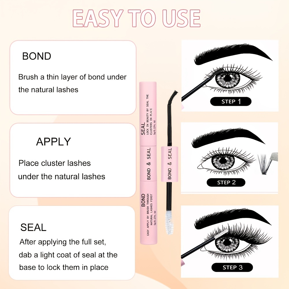 168pcs Cluster Lashes DIY Lash Extension Natural D Curling False Eyelashes Kit