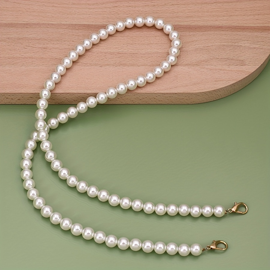 3 Colors 3 Lengths Imitation Pearl Bead Purse Chain Strap White Extender  Chain For Handbag Purse Strap Replacement Women's Delicate Pearl Durable  Pearl Handbag Strap - Temu