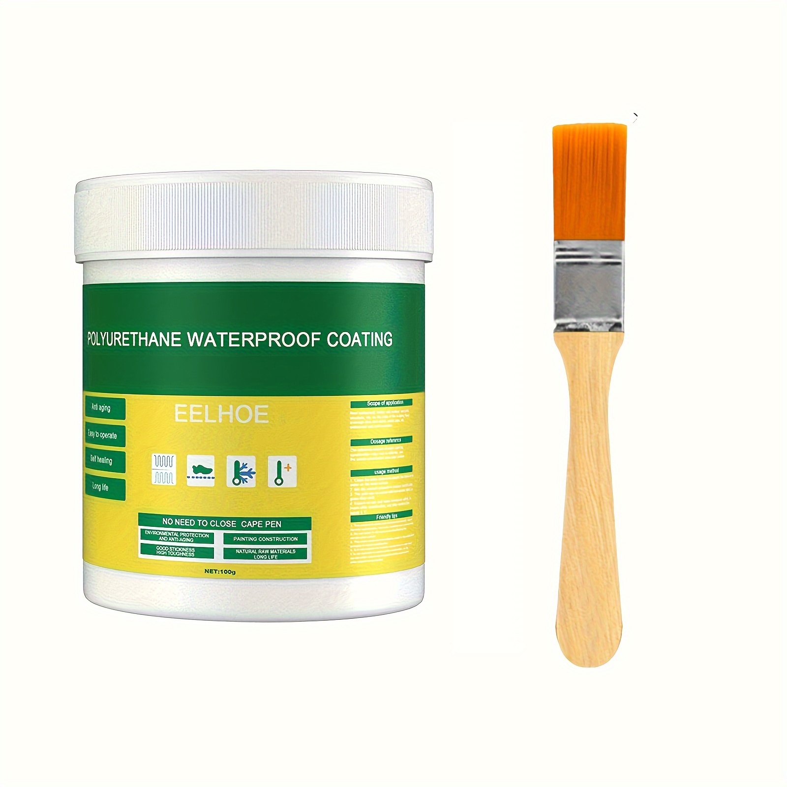 30/100g Waterproof Insulating Sealant Invisible Paste Glue PU Adhesive w/  Brush