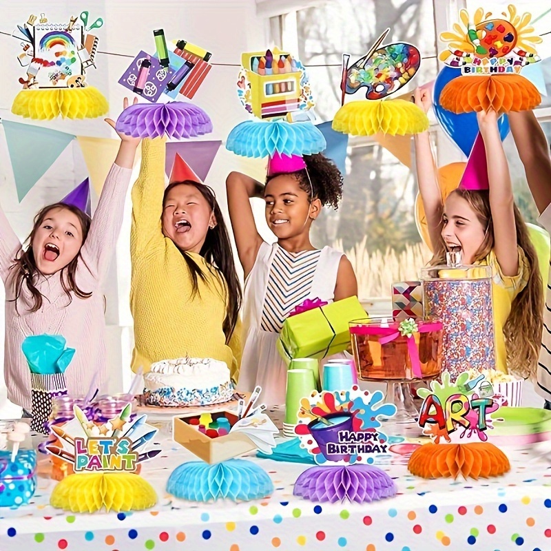 Painted Art Party Decorations Art Birthday Party Honeycomb - Temu