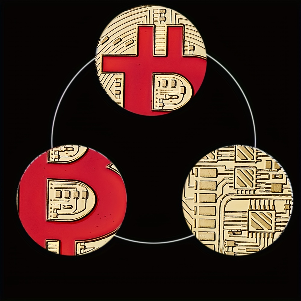 Moneta Bitcoin placcata in oro collezione d'arte da collezione regalo  commemorativa fisica Casascius crypto Coin metallo imitazione antica