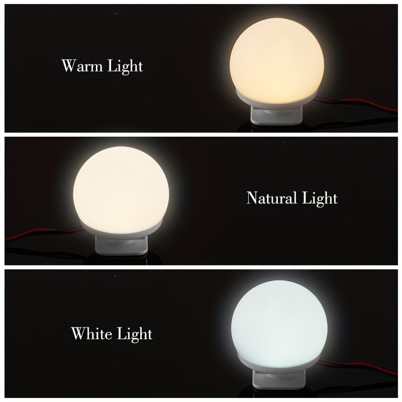 LED de espejo de tocador de 10 bombillas de lámpara regulables